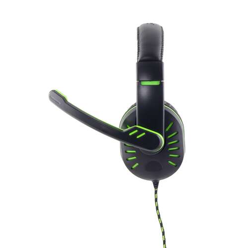 Esperanza EGH330G CROW fekete-zöld mikrofonos gamer fejhallgató