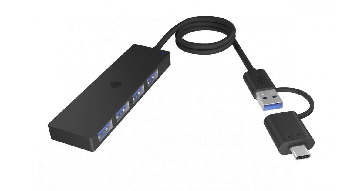 ICY BOX USB 3.2 4 Port Hub - Type-A + Type-C 107345245