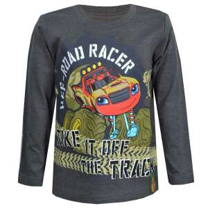 Tricou cu mânecă lungă Blaze and the Monster Machines pentru băieți, gri cu imprimeu Blaze Monster Truck - Modă și îmbrăcăminte