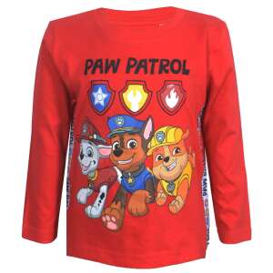 Tricou Nickelodeon Paw Patrol cu mânecă lungă pentru băieți, roșu cu personaje Paw Patrol - Modă și îmbrăcăminte