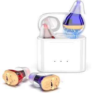 Cyfrowy aparat słuchowy NeoHGS x2, czysty dźwięk, 40 godzin użytkowania, szybkie ładowanie 1,5 godziny, prosta obsługa, kompaktowa i lekka konstrukcja, zintegrowany wyświetlacz poziomu nałado