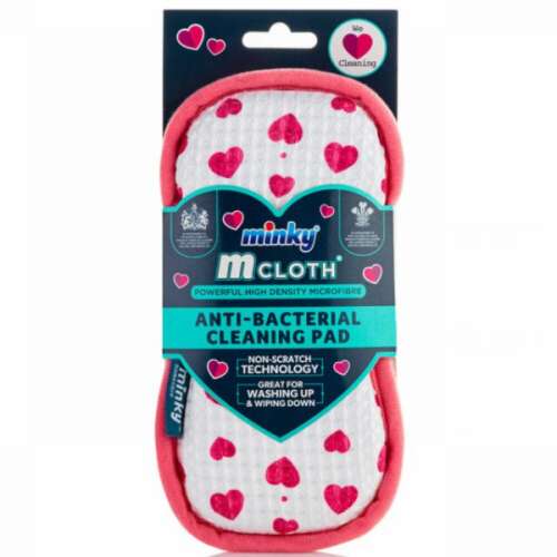 Minky M Cloth Antibakteriális Tisztítópárna -Love 38790758