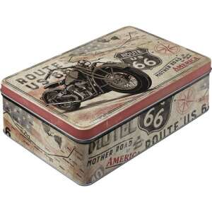 Route 66 metal storage box with motorcycle design - Kitchen Storage Container
