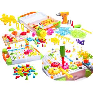 OEM Kreatív barkács készlet, csavarbehajtóval, csavarokkal, kiegészítőkkel 181db-os 107366328 - Barkácsolás, Autópálya & Parkolóház és Figura