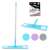 Lapos mop flacher Mopp 120 cm Mikrofaser-Reinigungsmopp mit Griff, blau, grau, lila Farben
