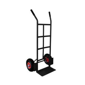 Fekete kézi talicska két kerékkel, 55,5 x 42,5 x 113 cm - Építkezés & Felújítás