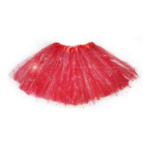 Csillogó Piros Tüll Szoknya - Kislány - 30 cm