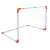 TEKK professzionális összecsukható focikapu, 122 x 182 cm, acél, hordtáskával, fehér háttér előtt felállítva