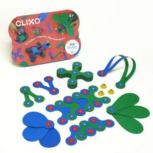Clixo magnetisches Bauspiel – Crew Blue & Green (30 Teile)