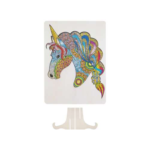 Moxy Fa puzzle, Unicornis, 137 darab, összeszerelve, állvánnyal