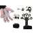 Adjustable hand grip strengthener, finger exercise tool, black and gray