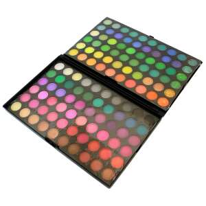 120 színű szemhéjpúder paletta matt és fényes árnyalatokkal, a paletta nyitott állapotban - Szemhéjfesték