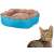 Blue cat bed with canopy, Puha macskaágy baldachinnal, cat sleeping in bed