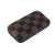 Brown checkered case for manicure and pedicure set