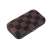 Brown checkered case for manicure and pedicure set