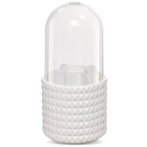 Üres forgatható sminkecset tartó átlátszó kupolával, 5 rekesszel - Kozmetikai rendszerező