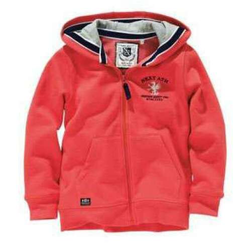 Rote Next Zip-Up-Kapuzenjacke mit Logo auf der Vorderseite, für Jungen, Größe 7 Jahre (122 cm)