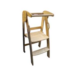 ÖKOBABY állítható tanulótorony gyerekeknek, fa, összecsukható, biztonságos, stabil, Montessori módszer - Gyerek konyhai fellépő