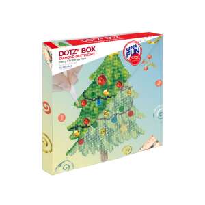 Diamond Dotz DotzBox Gyémántfestő készlet Boldog Karácsonyt Fa, minden szükségeset tartalmazó készlet egy csillogó gyémántokkal díszített karácsonyfa elkészítéséhez - Diamond Dotz