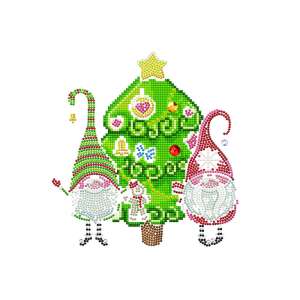 Diamond Dotz Dotz Box Karácsonyi manók gyémántfestő készlet, karácsonyfával és két manóval - Diamond Dotz