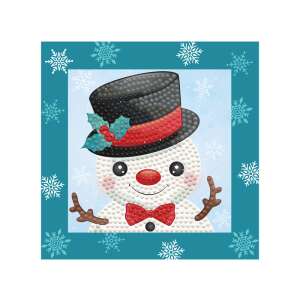 Diamond Dotz Quick Dotz Hóember képkészítő, gyémántokkal alkoss csillogó hóember képet - Diamond Dotz