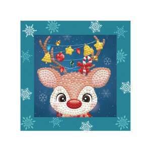 Diamond Dotz Quick Dotz Cameo Rénszarvas kész termék, karácsonyi kézműves gyerekeknek - Diamond Dotz