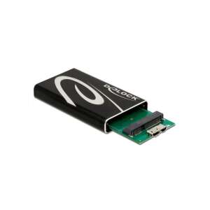 Delock 42006 SuperSpeed USB 3.2 Micro-B mSATA SSD külső ház, nyitott nézet a belső alkatrészekkel - Delock