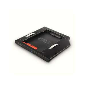 Axagon RSS-CD09 2,5 inci SATA SSD/HDD caddy pentru unitate optică, arătând partea din față cu conectorul SATA - AXAGON