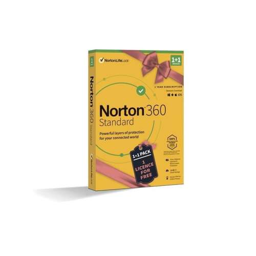 Software antivirus Norton 360 Standard, abonament 1 an, 1 utilizator, 1+1 dispozitiv