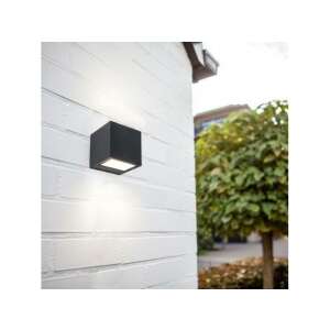 LED lámpatest , oldalfali , 6.7W , természetes fehér , sötét szürke , kültéri , IP65 , LUTEC , GEMINI