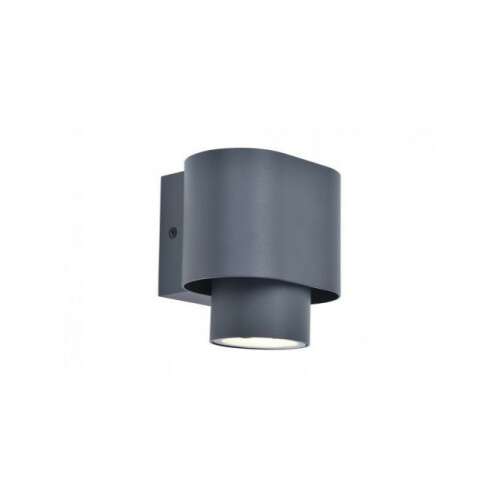 LUTEC CYPRES ciemnoszara zewnętrzna lampa ścienna z regulowaną głowicą