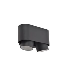 Lutec Cypres zewnętrzna lampa ścienna, ciemnoszara, regulowane głowice, izolowana - Lutec Zewnętrzna lampa ścienna