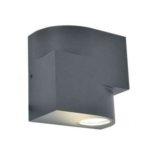 LED lámpatest , oldalfali , 2 irányú , GU10 foglalat , sötétszürke , kültéri , IP44 , LUTEC , MARBO