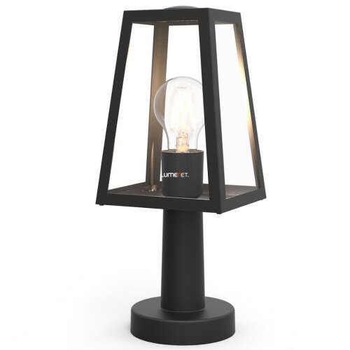 Közelkép a LUTEC FIA kültéri állólámpáról, fekete kivitel