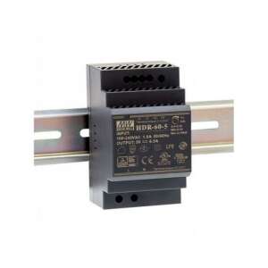 LED tápegység , Mean Well , HDR-60-12 , 12 Volt , 60 Watt , DIN sínre szerelhető , ipari 107412660 - Mean Well