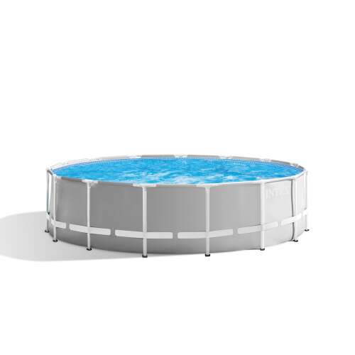 Intex Prism Frame 457x122cm Set piscină cu cadru metalic, rotitor, scară, saltea, pătură (26726NP)