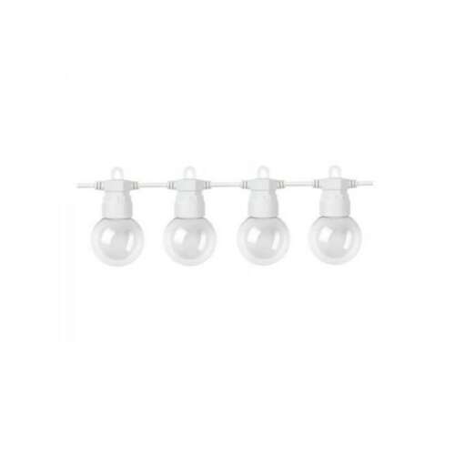 Led fényfüzér , kültéri , E27 , 10 db x 0.5W , 8 m , meleg fehér , fehér , IP65 107413263