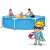 Intex Metal Frame Pool, 244x51cm, blue, round, above ground, with people swimming and a cartoon character