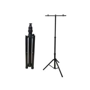 Három lábú állvány LED reflektorhoz, 2 fejes tripod, 157 cm, fekete - Munkalámpa