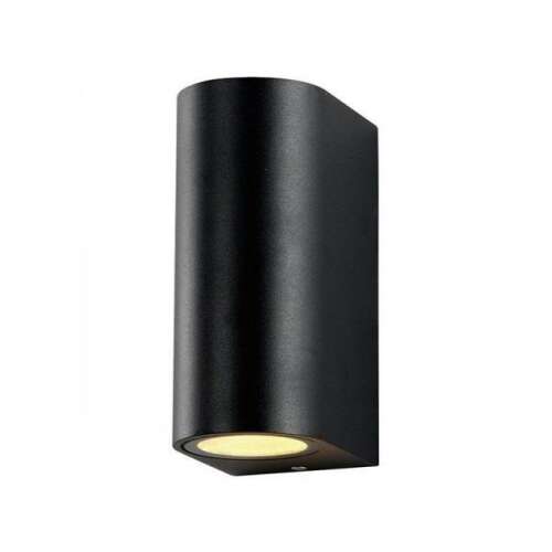 Lampa de perete LED neagră pentru exterior, 2 x GU10, IP44