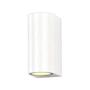 Corp de iluminat cu LED , 2 x GU10 , lateral , rotund , 2-way , alb , exterior , IP44 107413430 - Lămpi de perete pentru exterior