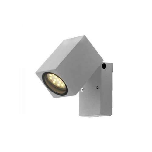 LED lámpatest , GU10-es foglalatú , oldalfali , négyzet , állítható fejű , ezüst , IP44 , Optonica