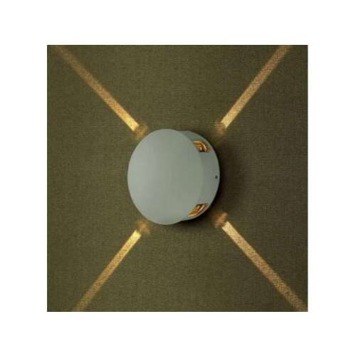 LED lámpatest , oldalfali , kerek , 4 irányú , 4W , meleg fehér , fehér , kültéri , IP65 107413634