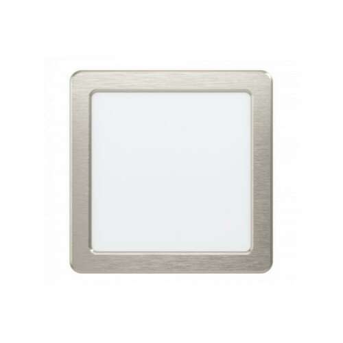 EGLO Fueva 5 LED panel light, 10.5W, square, warm white, matt nickel frame