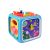Interactive baby cube with clock and bead maze