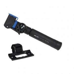 XLC Alpha Mini Kerékpárpumpa - Kettősfejű - Nyomásmérővel