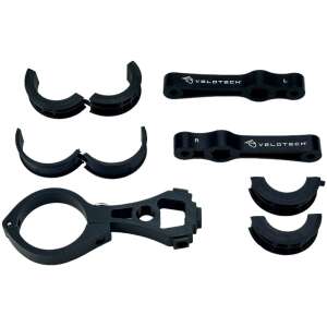 Velotech dupla kulacstartó adapter kormányra és nyeregcsőre, fekete, CNC alumínium - BikeTrade