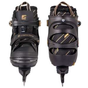 inSPORTline Golnes jégkorcsolya, fekete-arany színben, állítható mérettel, elölről és hátulról - Jégkorcsolya