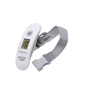 Cântar pentru bagaje digital Adler AD8189, alb, capacitate 40 kg, cu curea - Accesorii pentru valize
