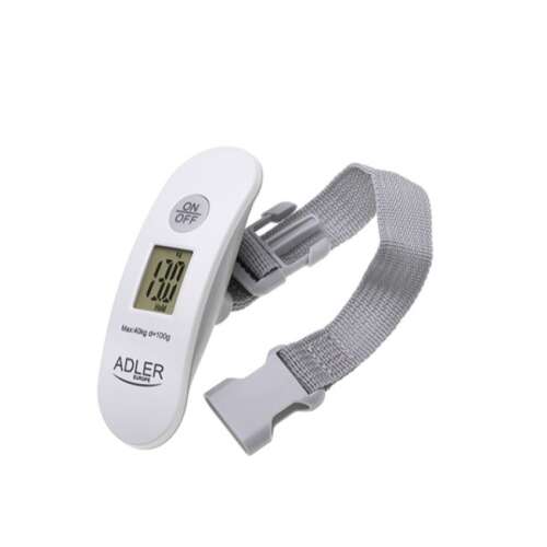 Cântar pentru bagaje digital Adler AD8189, alb, capacitate 40 kg, cu curea